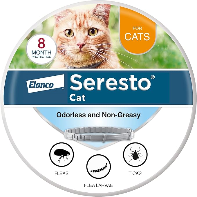 Seresto Cat Vet-Recommended Flea & Tick Treatment & Prevention Collar for Cats, 8 Months Protection | (Pack of 2)