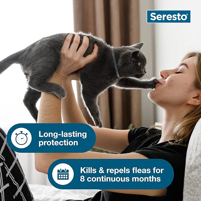 Seresto Cat Vet-Recommended Flea & Tick Treatment & Prevention Collar for Cats | 8 Months Protection ( Pack 2 )
