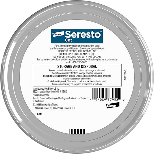 Seresto Cat Vet-Recommended Flea & Tick Treatment & Prevention Collar for Cats, 8 Months Protection | (Pack of 2)